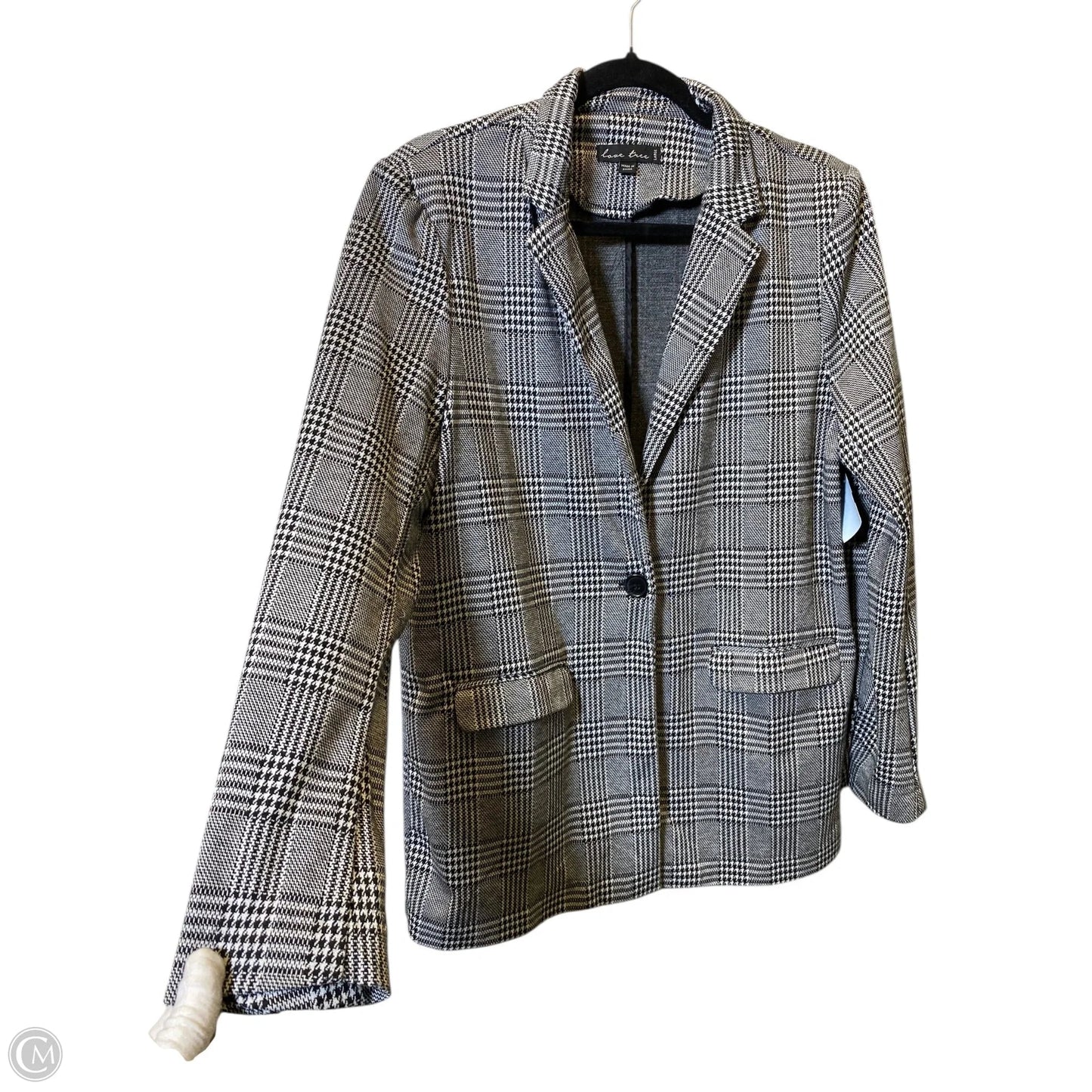 Blazer By Love Tree In Black & White, Size: L