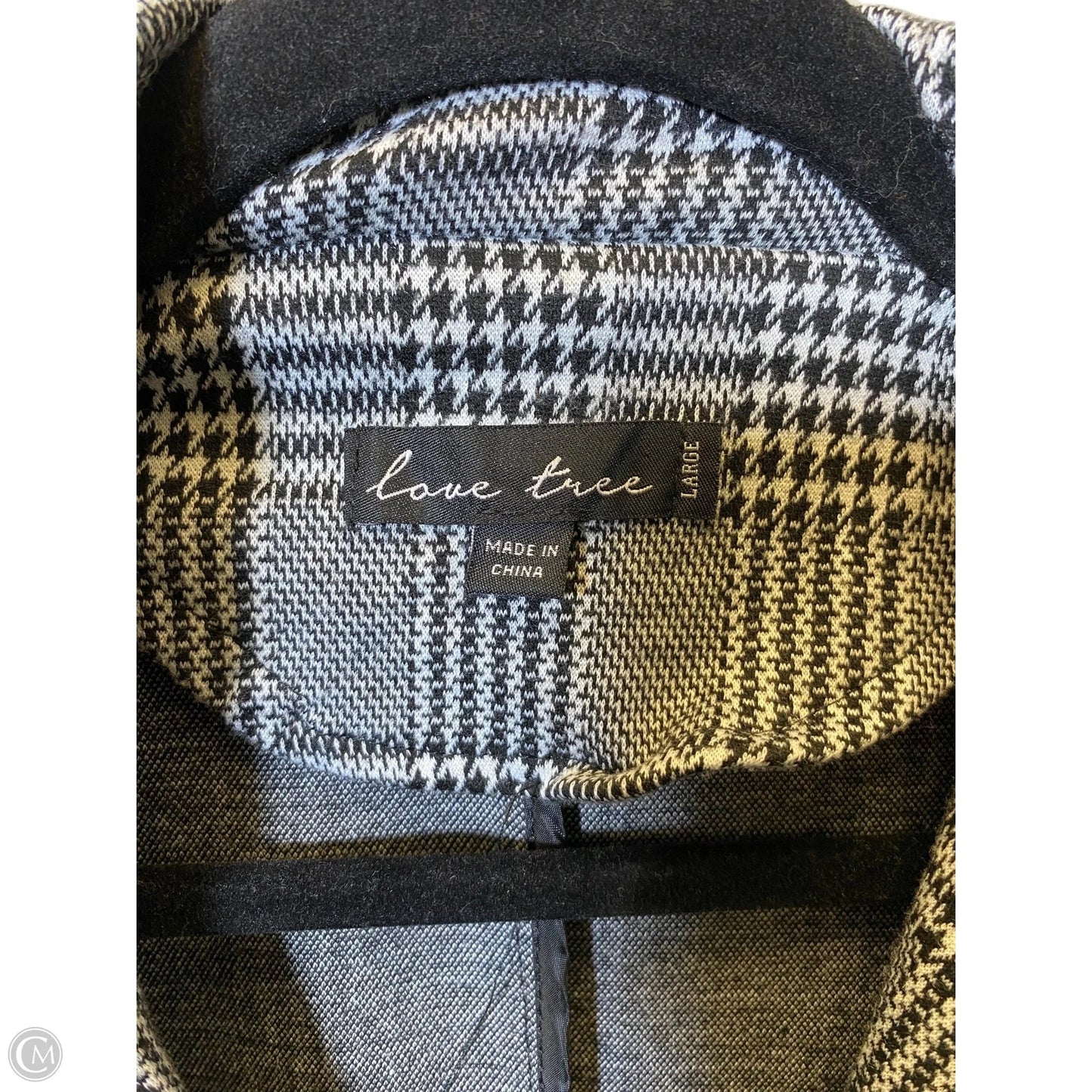 Blazer By Love Tree In Black & White, Size: L