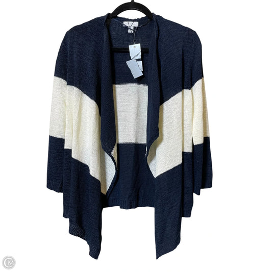 Cardigan By Charter Club In Blue & White, Size: L