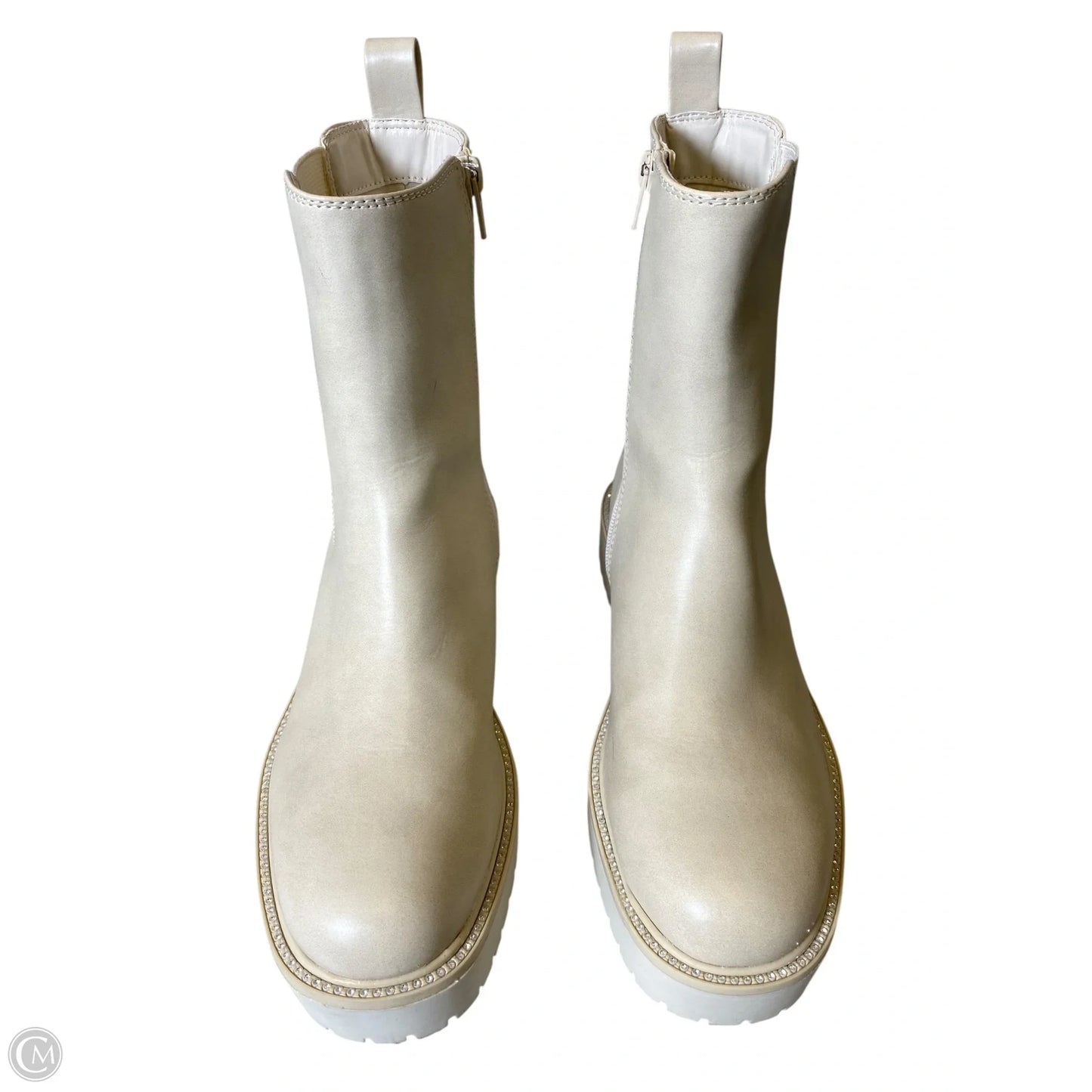 Boots Combat By Time And Tru In Cream, Size: 8