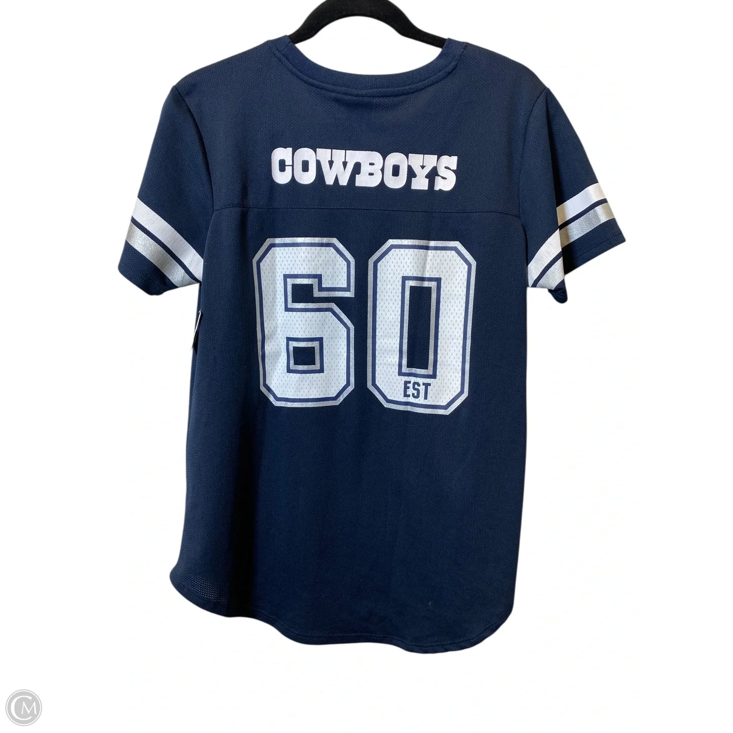 Athletic Top Short Sleeve By Nfl In Navy, Size: L