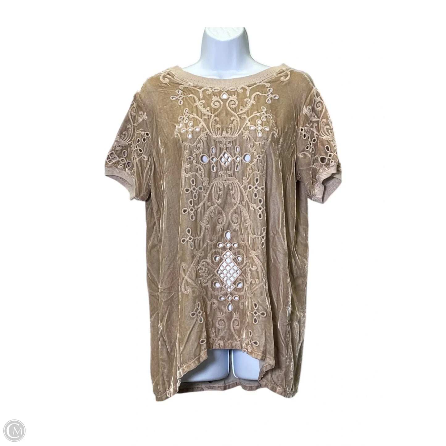 Top Short Sleeve By Johnny Was In Beige, Size: Xs