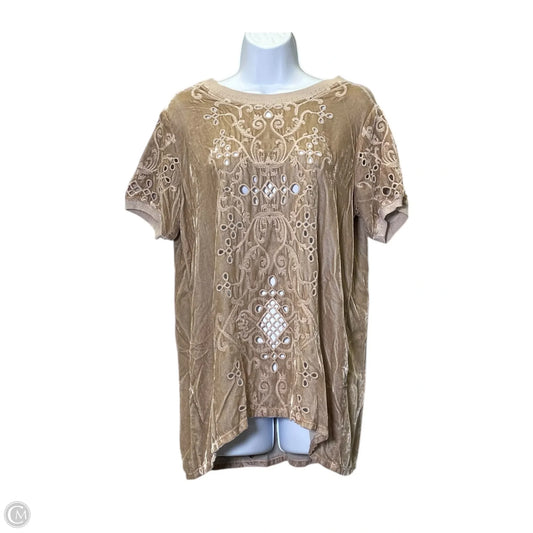 Top Short Sleeve By Johnny Was In Beige, Size: Xs