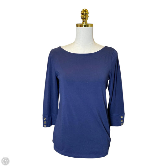 Top Long Sleeve Designer By Lilly Pulitzer In Navy, Size: S