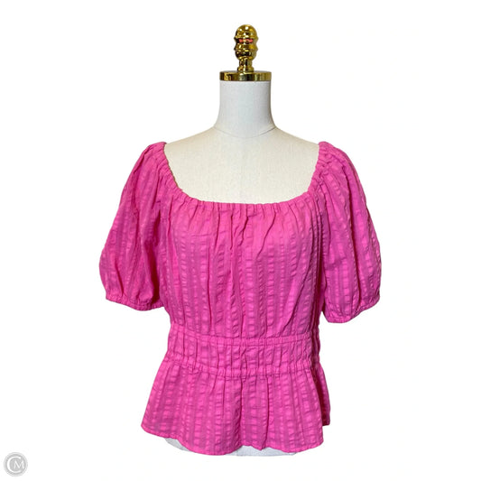 Top Short Sleeve By Tommy Hilfiger In Pink, Size: L