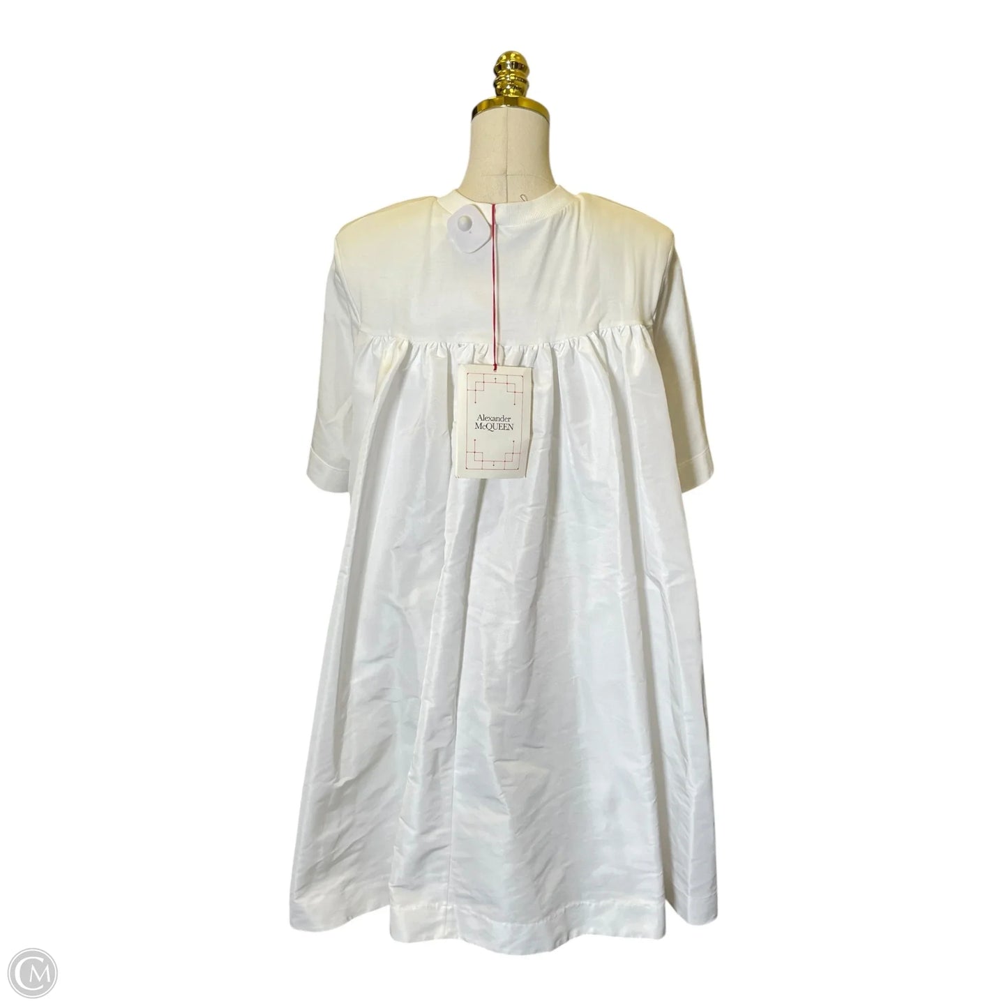 Dress Luxury Designer By Alexander Mcqueen In White, Size: L