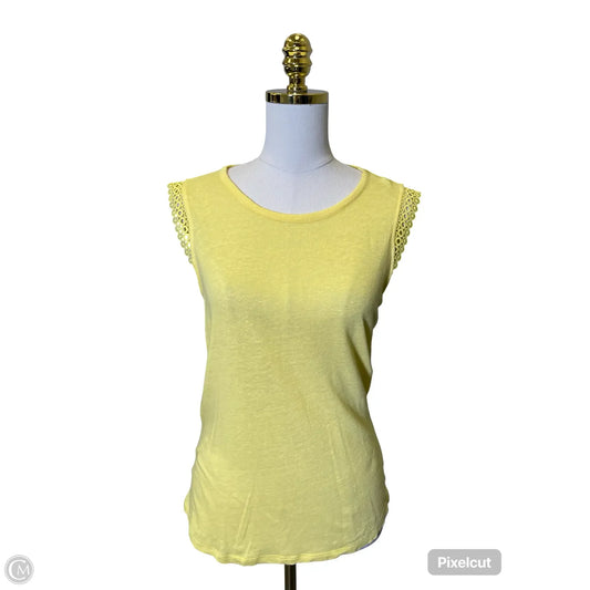 Top Sleeveless Designer By Michael Kors In Yellow, Size: M