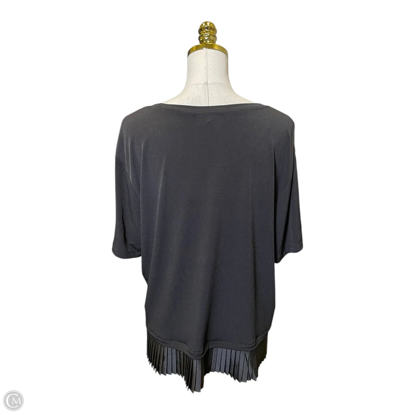 Top Short Sleeve Designer By Karl Lagerfeld In Black, Size: Xl