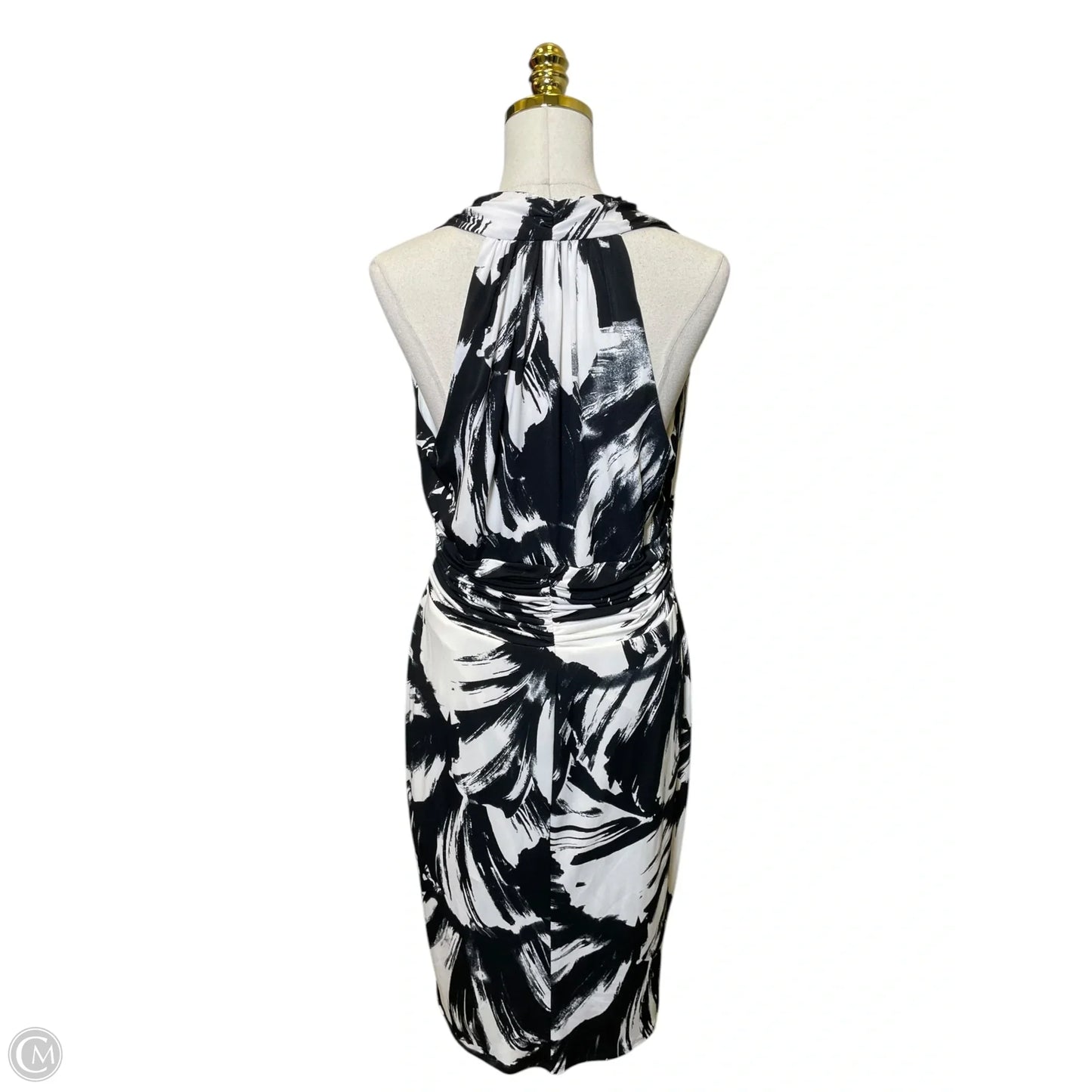 Dress Casual Midi By Black Label In Black & White, Size: L