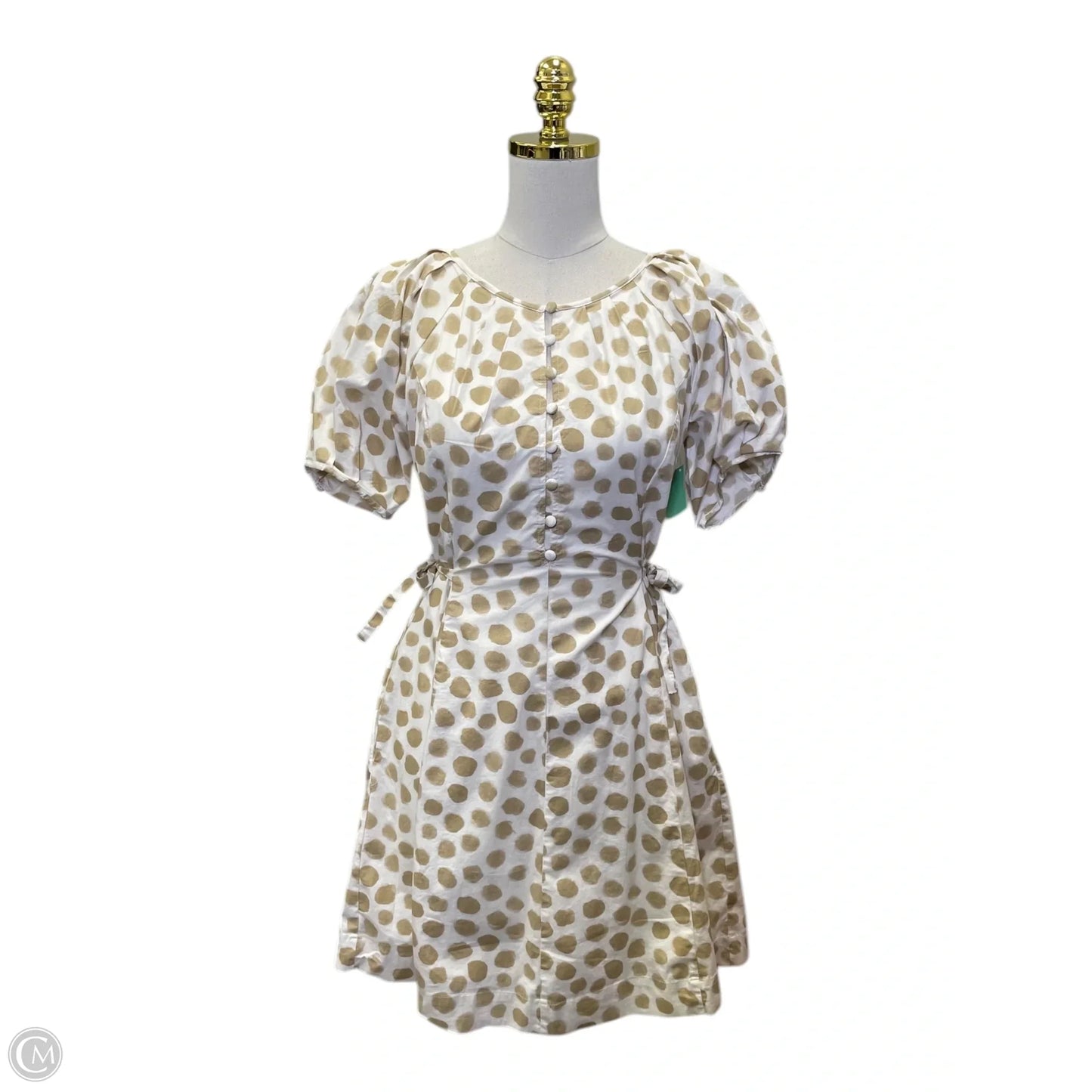Dress Casual Midi By Loft In Cream & Tan, Size: 6