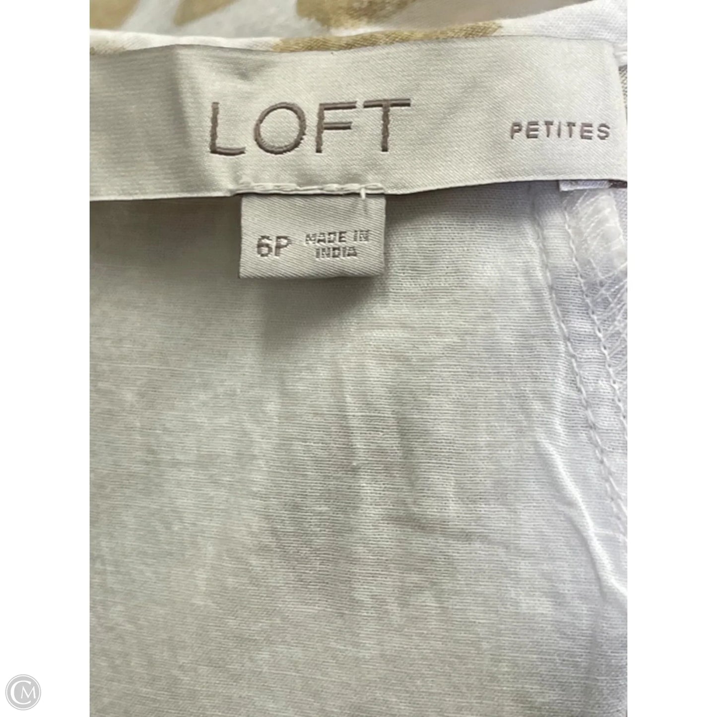 Dress Casual Midi By Loft In Cream & Tan, Size: 6