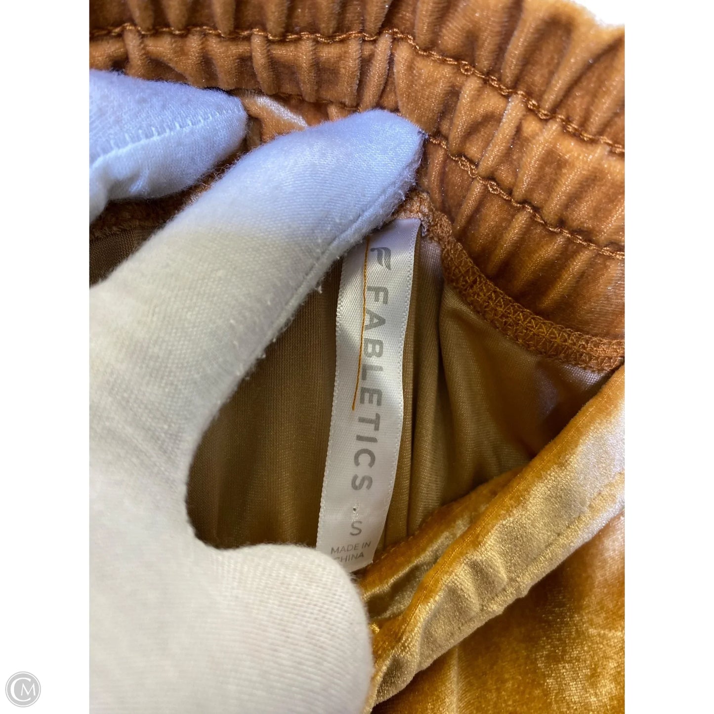 Athletic Pants By Fabletics In Gold, Size: S
