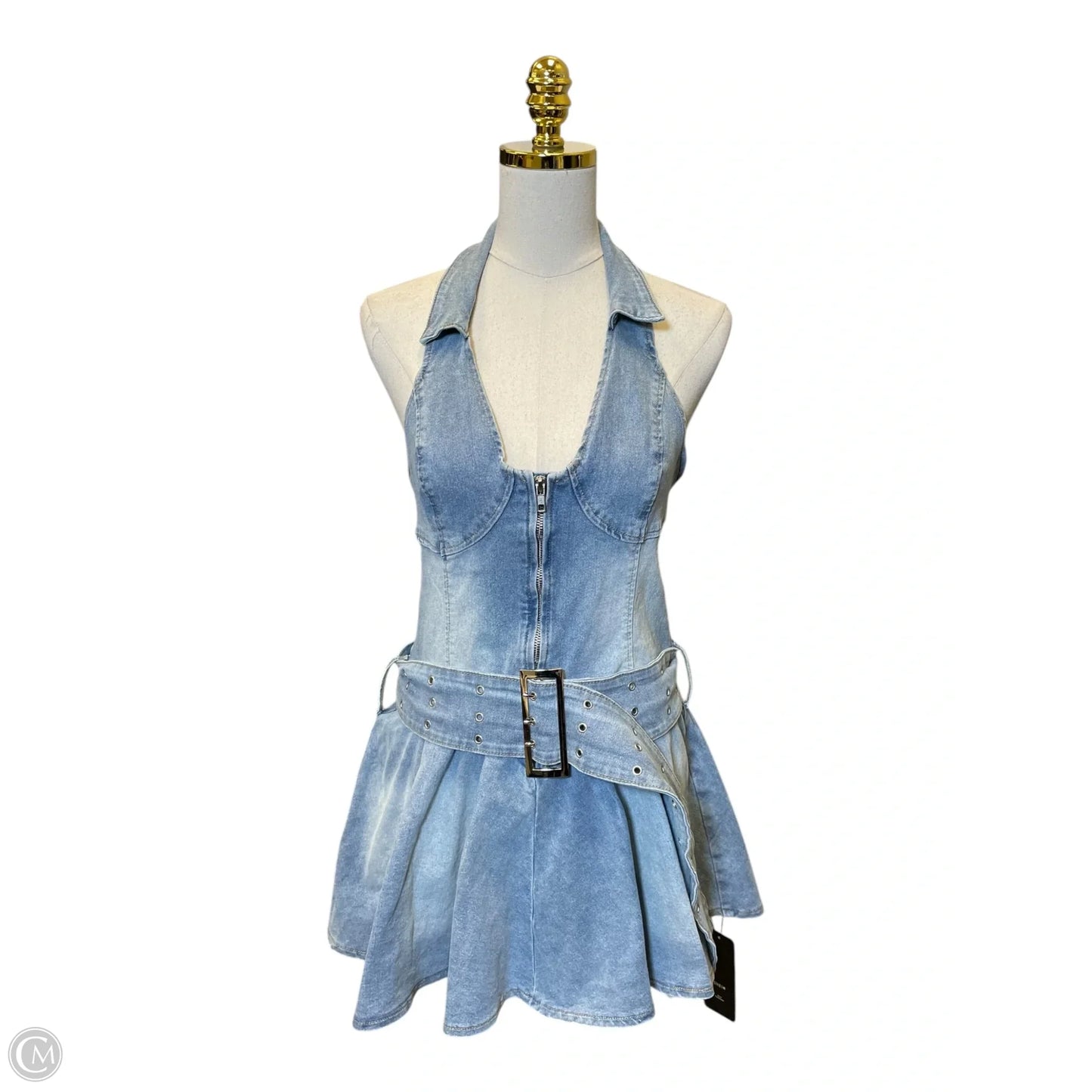 Dress Casual Midi By Clothes Mentor In Blue Denim, Size: L