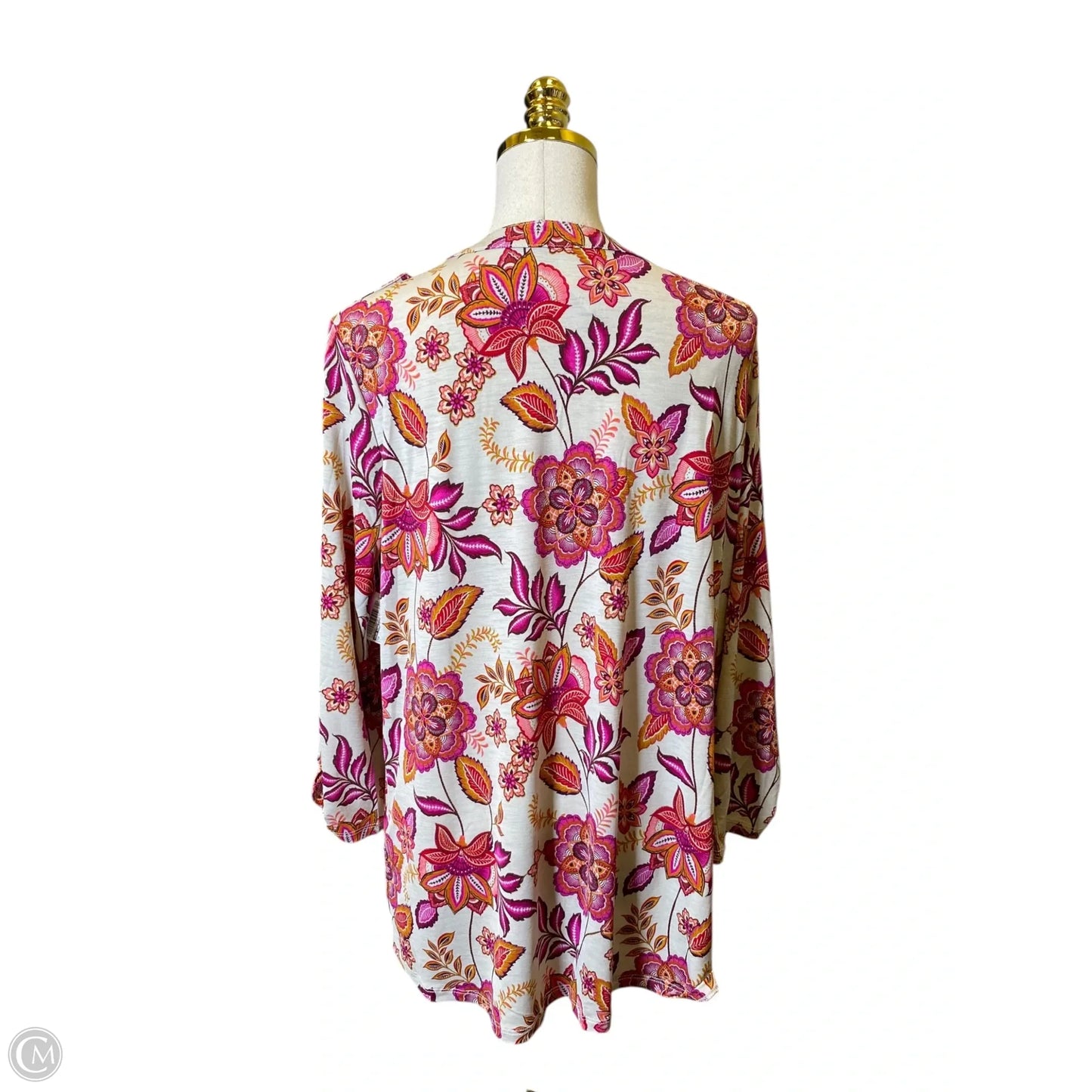 Top Long Sleeve By Dear Scarlett In Floral Print, Size: L