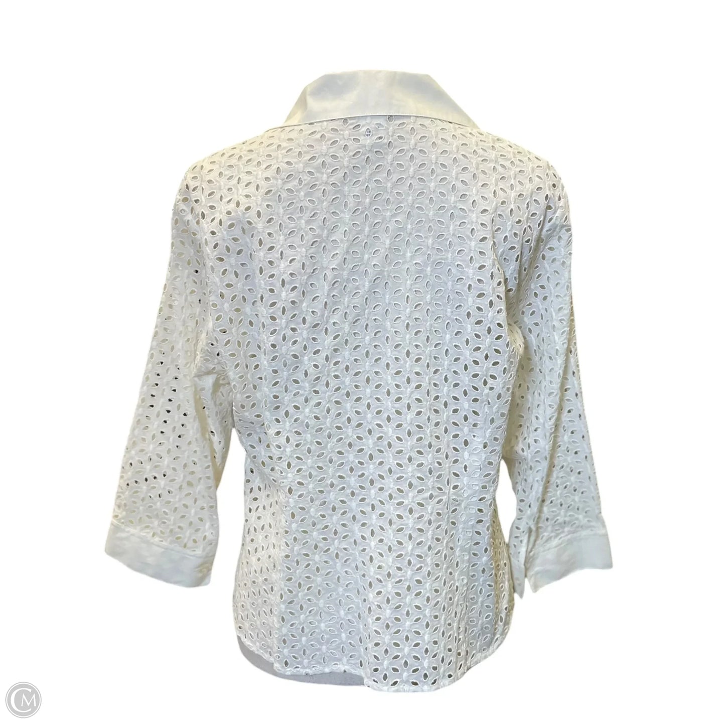 Top Long Sleeve By Clothes Mentor In Cream, Size: 14