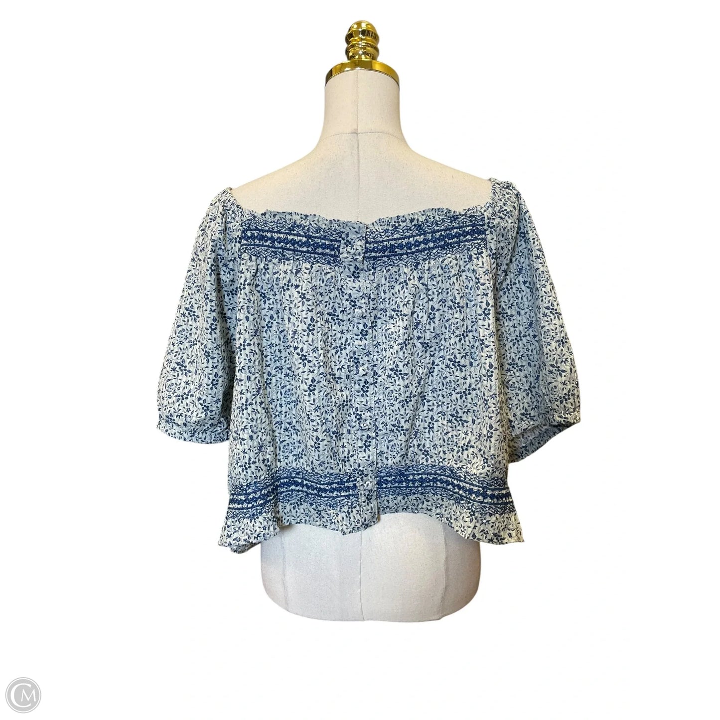 Top Short Sleeve By Madewell In Floral Print, Size: 3x