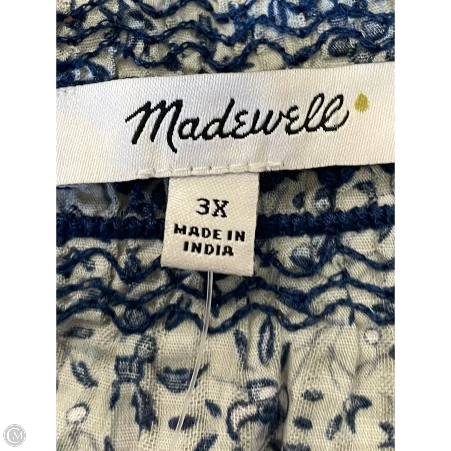 Top Short Sleeve By Madewell In Floral Print, Size: 3x