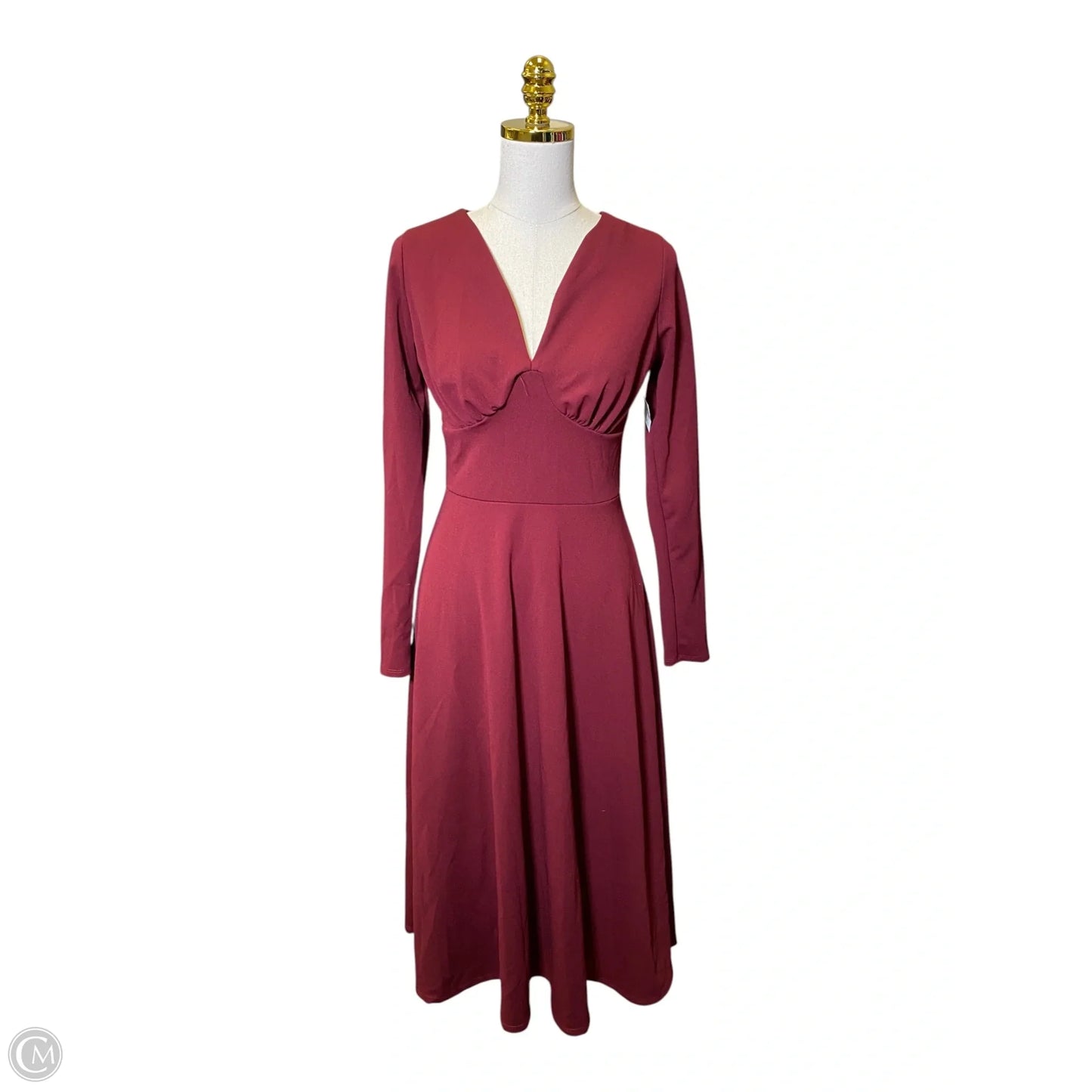 Dress Casual Maxi By Fashion Nova In Maroon, Size: M