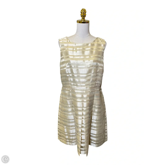 Dress Casual Midi By Tahari In Gold, Size: 14
