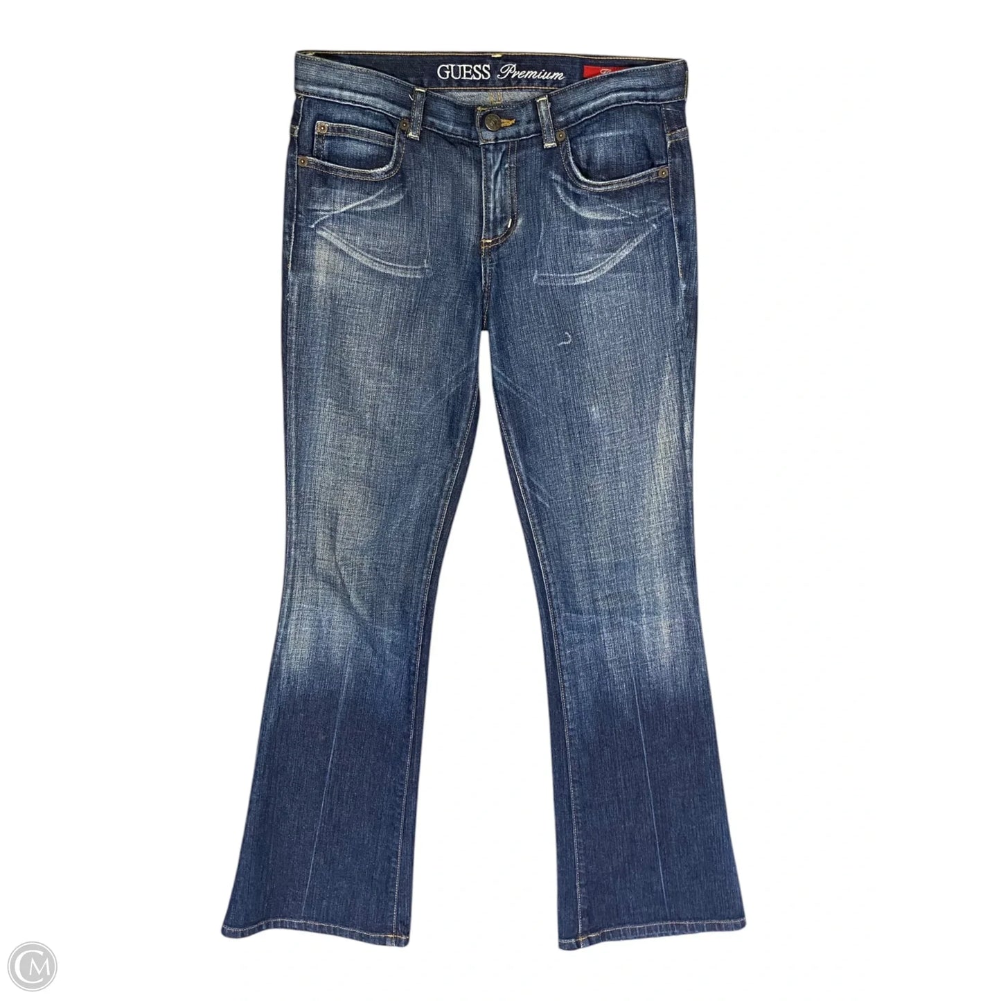 Jeans Boot Cut By Guess In Blue Denim, Size: 4