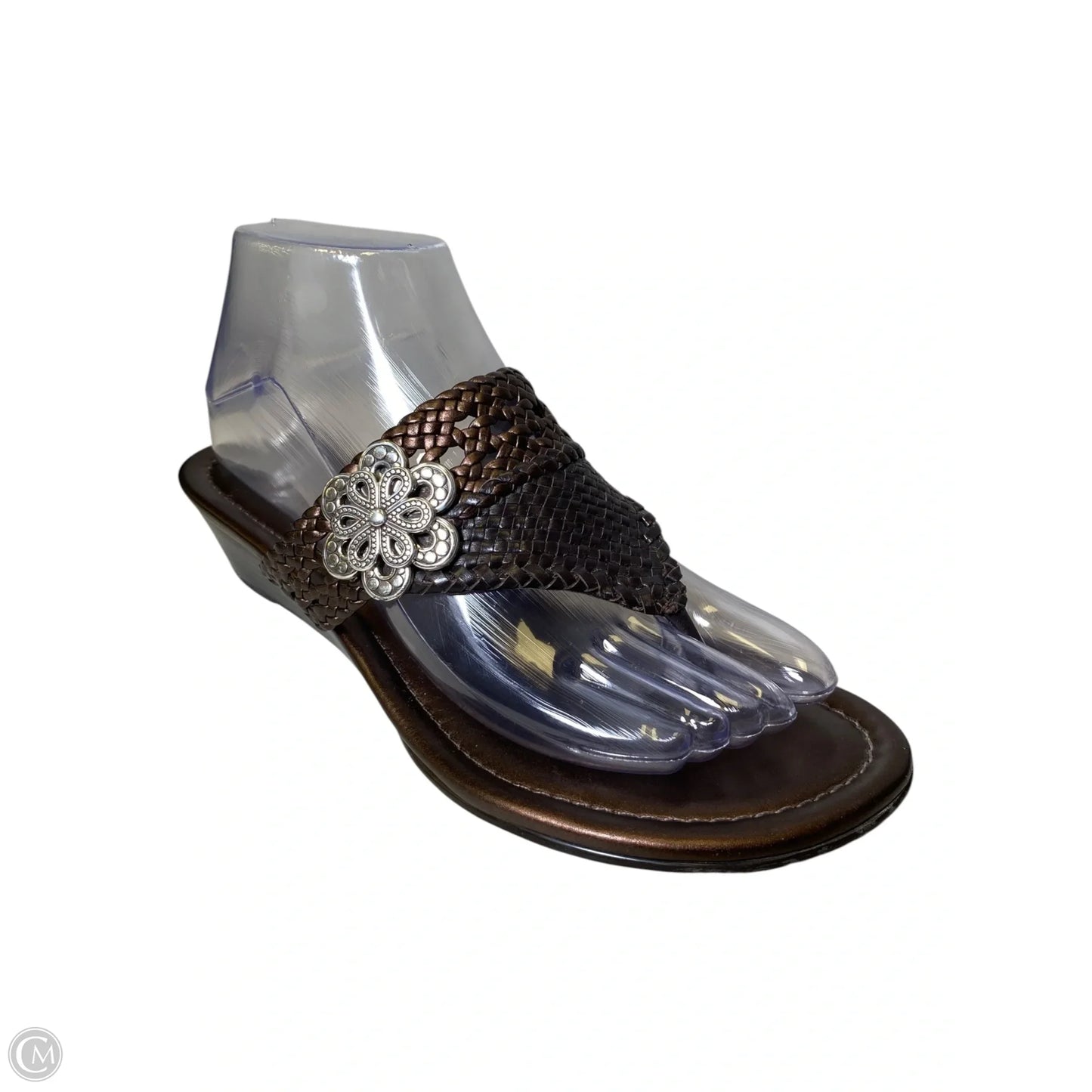 Sandals Heels Wedge By Brighton In Brown, Size: 8