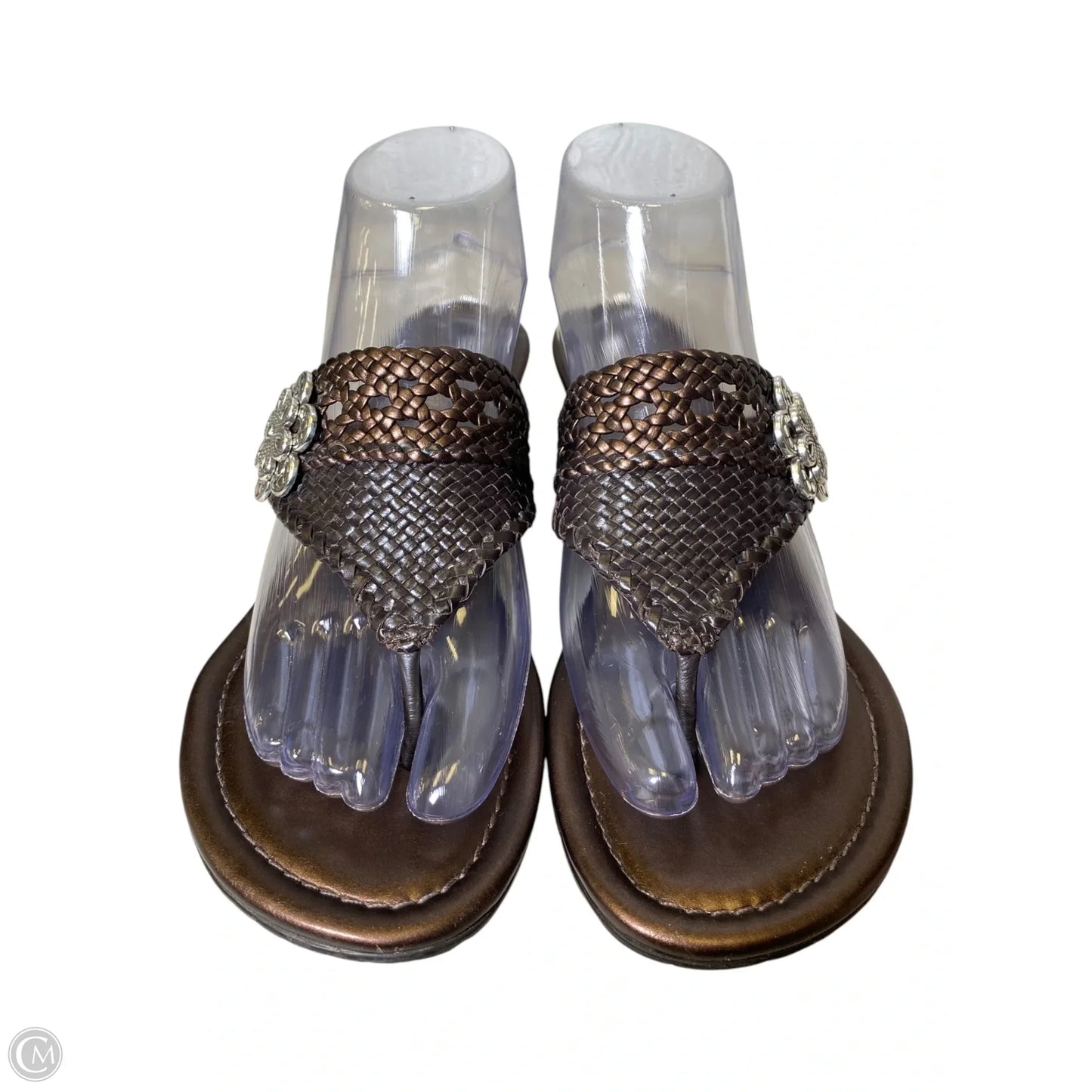 Sandals Heels Wedge By Brighton In Brown, Size: 8