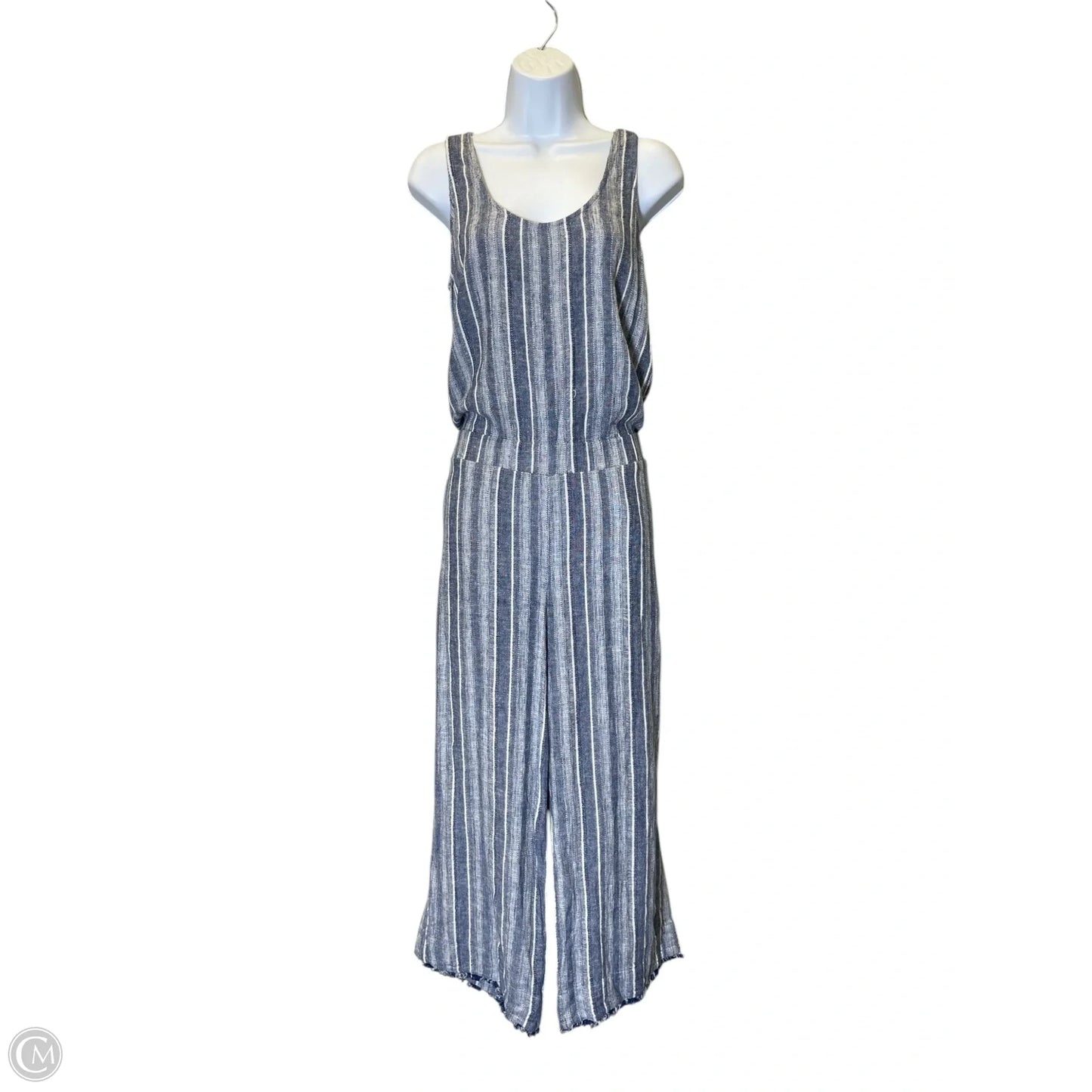 Jumpsuit By Cloth & Stone In Blue & White, Size: M