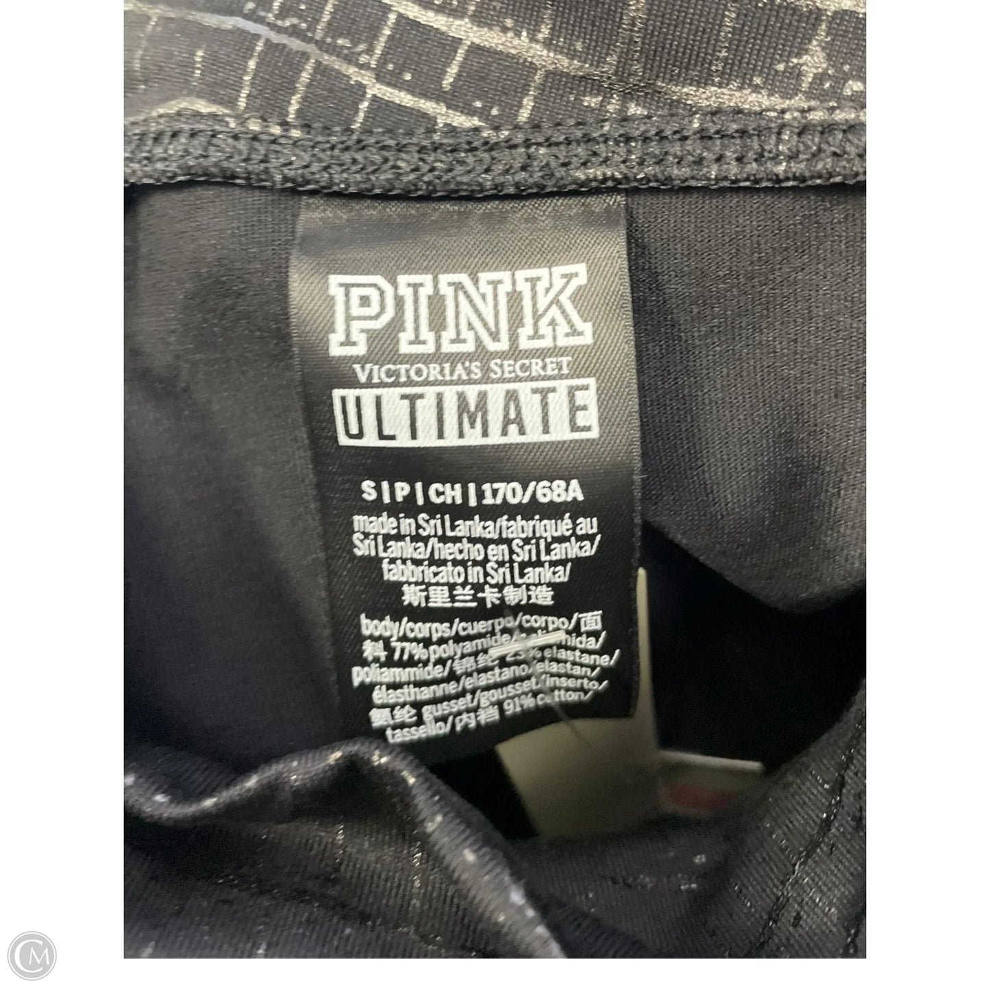 Athletic Leggings By Pink In Black, Size: S