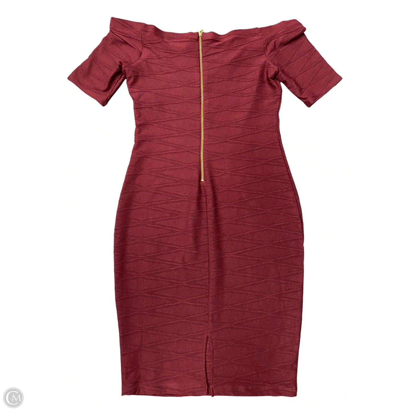 Dress Casual Midi By Bisou Bisou In Maroon, Size: 14