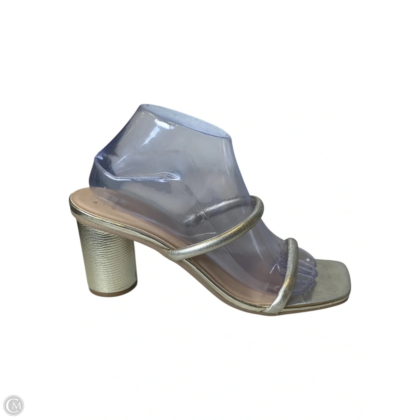 Shoes Heels Block By A New Day In Gold, Size: 9.5