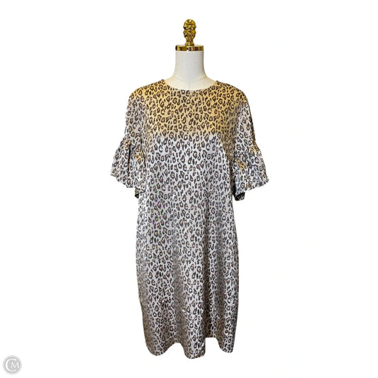 Dress Casual Midi By Banana Republic In Animal Print, Size: 16