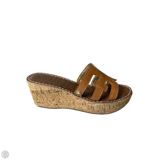 Shoes Heels Wedge By Sam Edelman In Brown, Size: 8.5