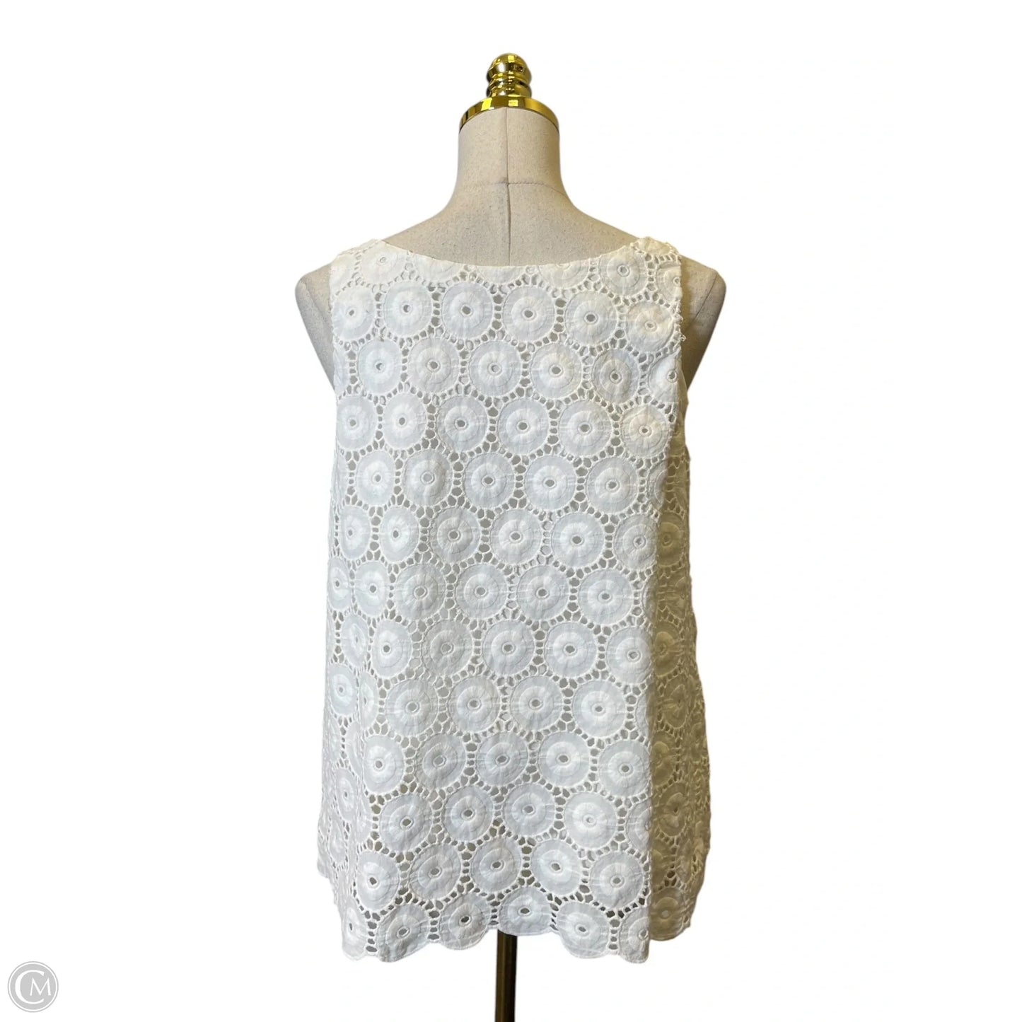 Top Sleeveless By Liz Claiborne In White, Size: M