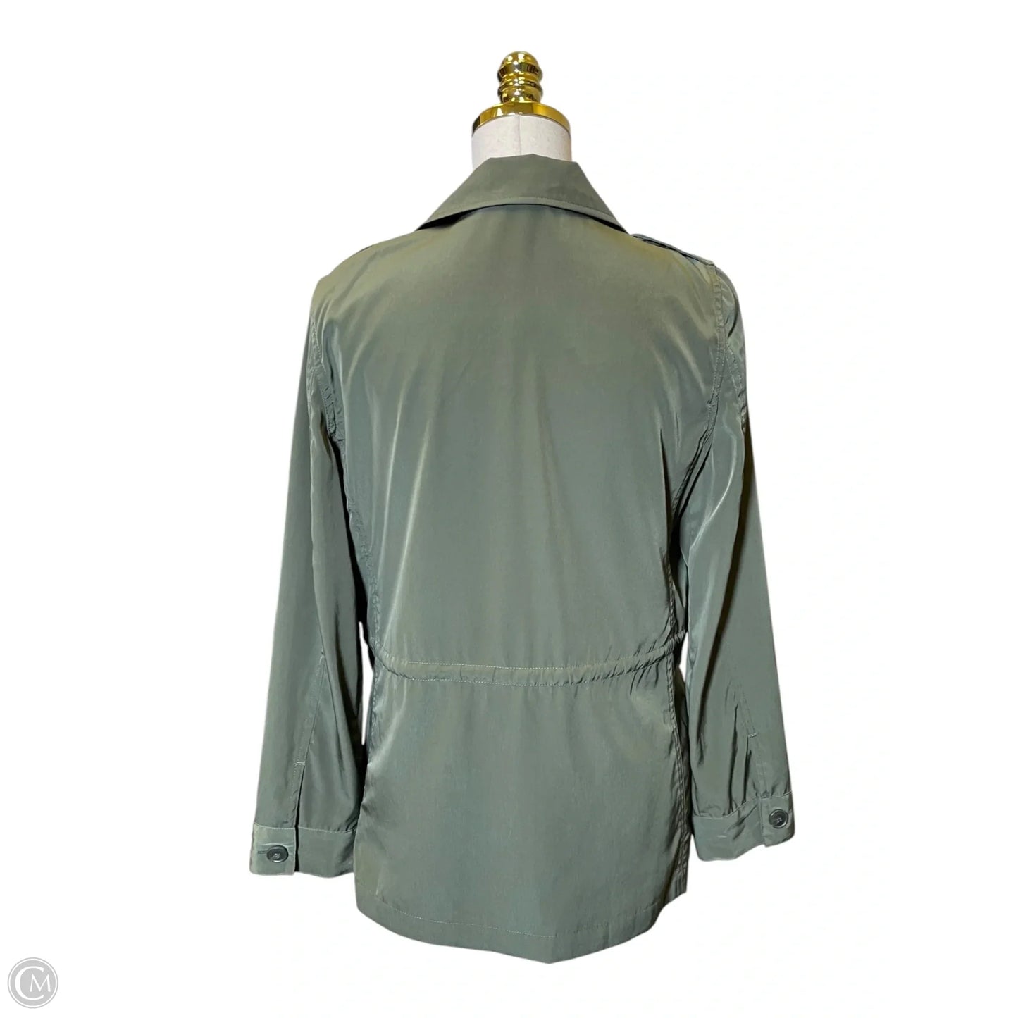 Jacket Moto By Chicos In Green, Size: S