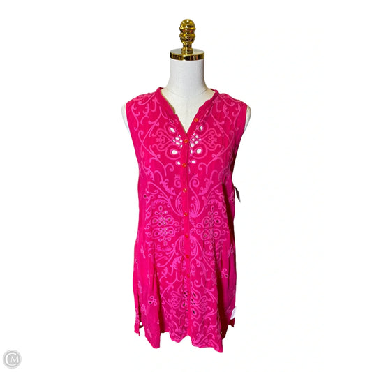 Dress Casual Midi By Johnny Was In Pink, Size: M