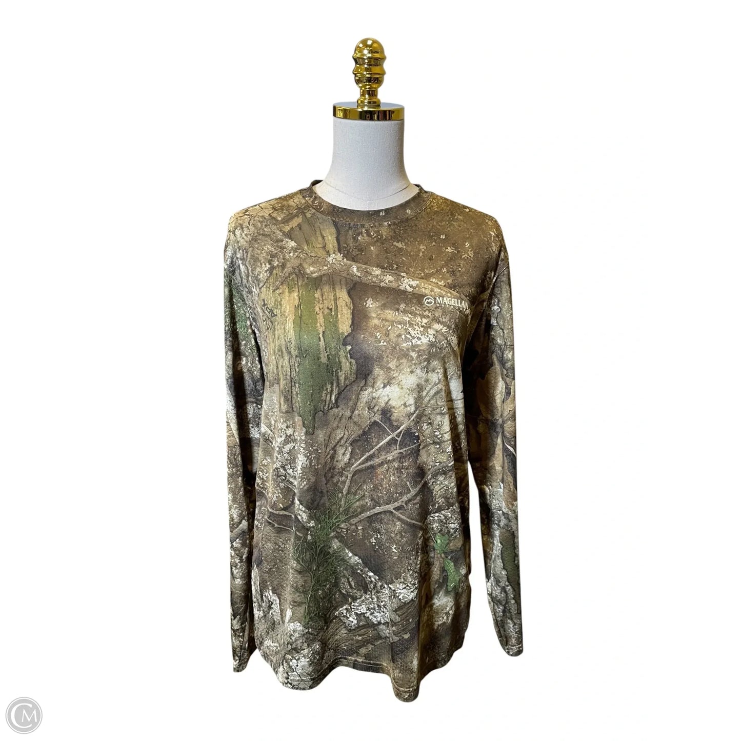 Top Long Sleeve By Magellan In Camouflage Print, Size: S