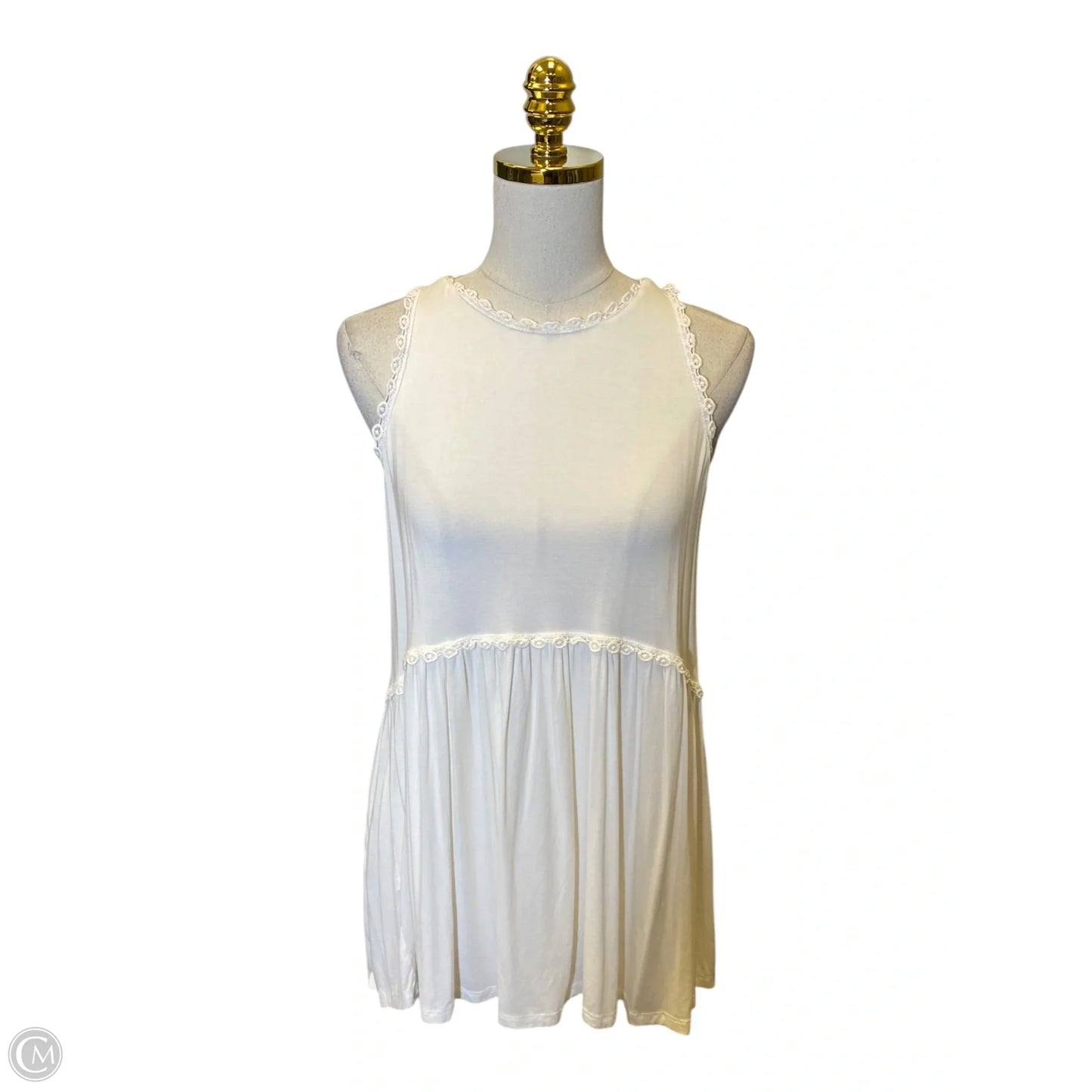 Top Sleeveless By Pol In White, Size: M