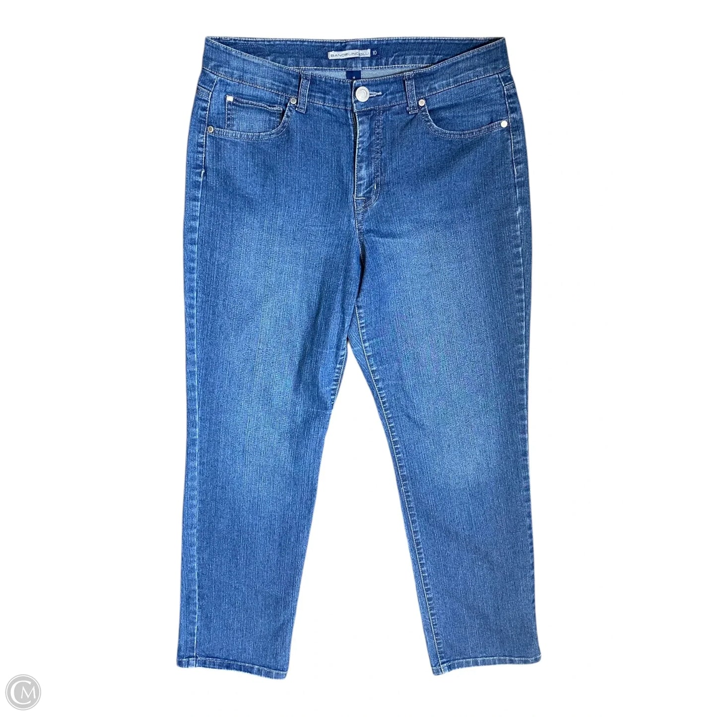 Jeans Straight By Bandolino In Blue Denim, Size: 10
