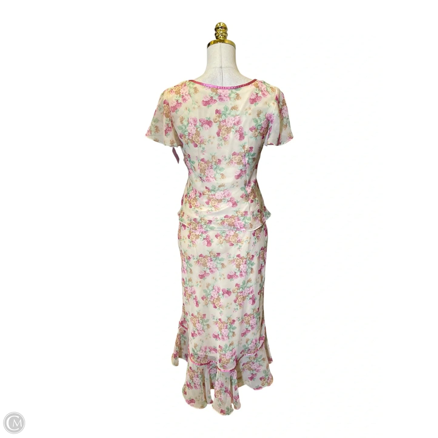 Skirt Set 2pc By Clothes Mentor In Floral Print, Size: 4