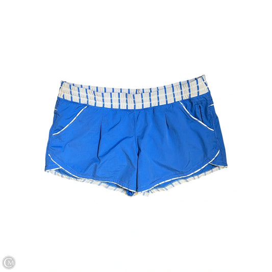 Athletic Shorts By Lululemon In Blue & White, Size: 10