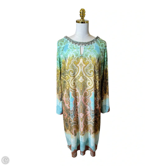 Dress Casual Midi By Chicos In Multi-colored, Size: Xl