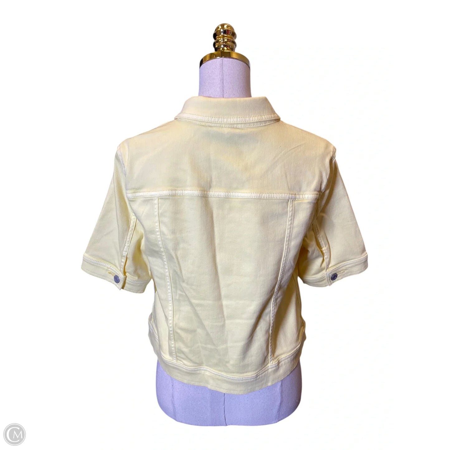 Jacket Denim By Talbots In Yellow, Size: M