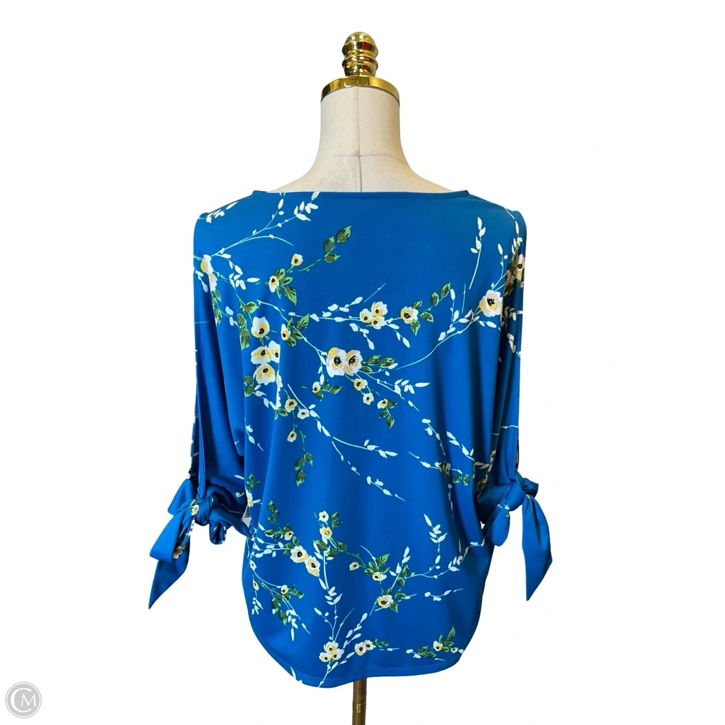 Top Short Sleeve By Worthington In Floral Print, Size: M