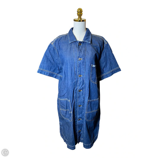Dress Casual Midi By Lee In Blue Denim, Size: Xl