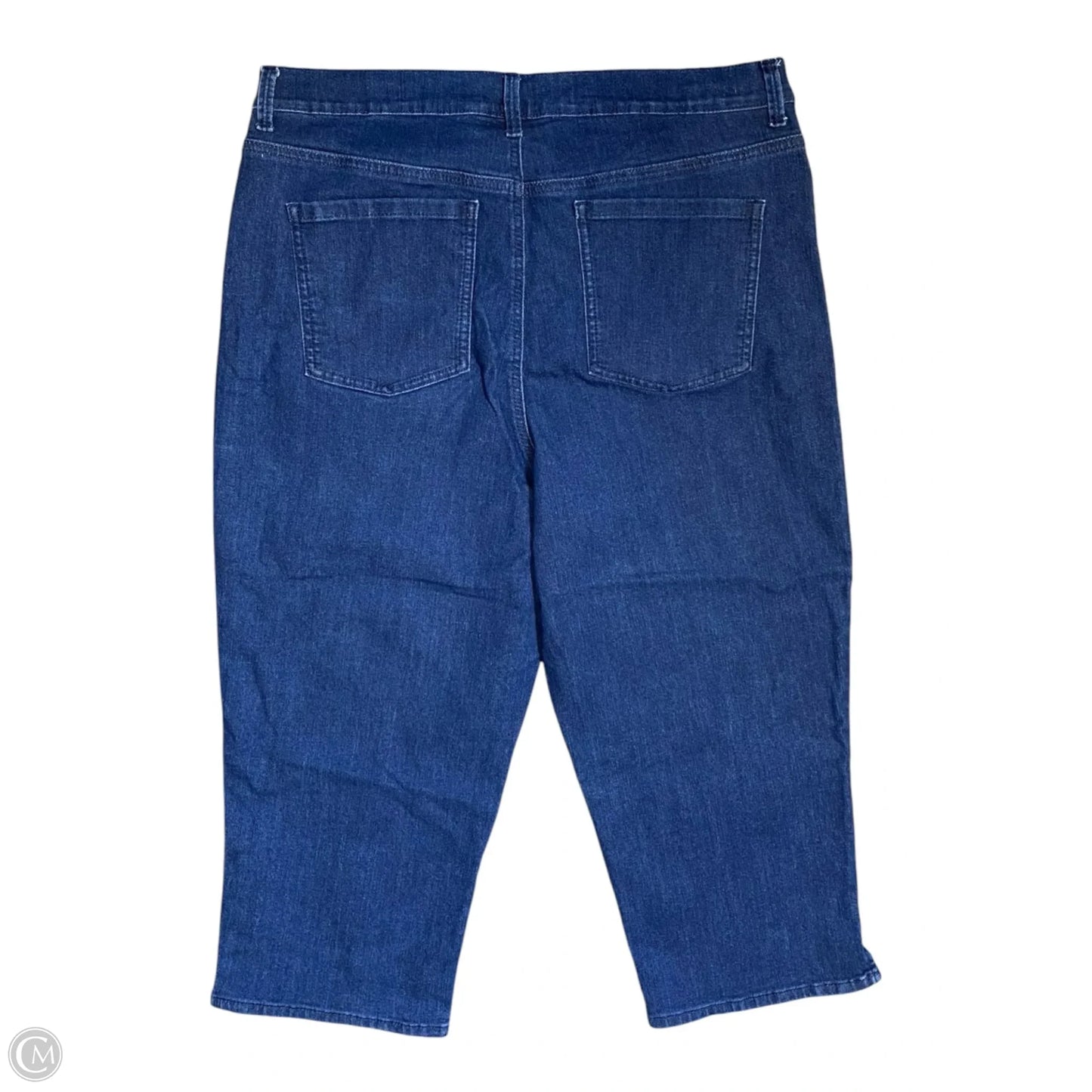 Jeans Cropped By Gloria Vanderbilt In Blue Denim, Size: 16