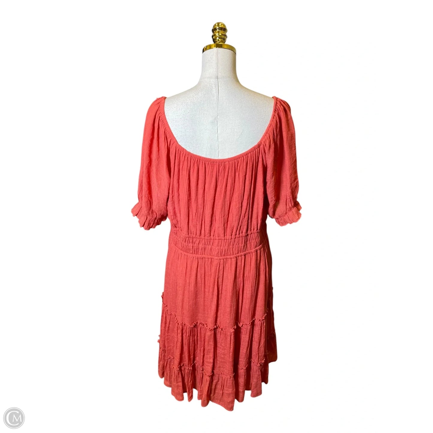 Dress Casual Midi By Clothes Mentor In Orange, Size: 2x