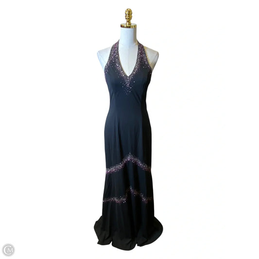 Dress Party Long By Clothes Mentor In Black, Size: 8