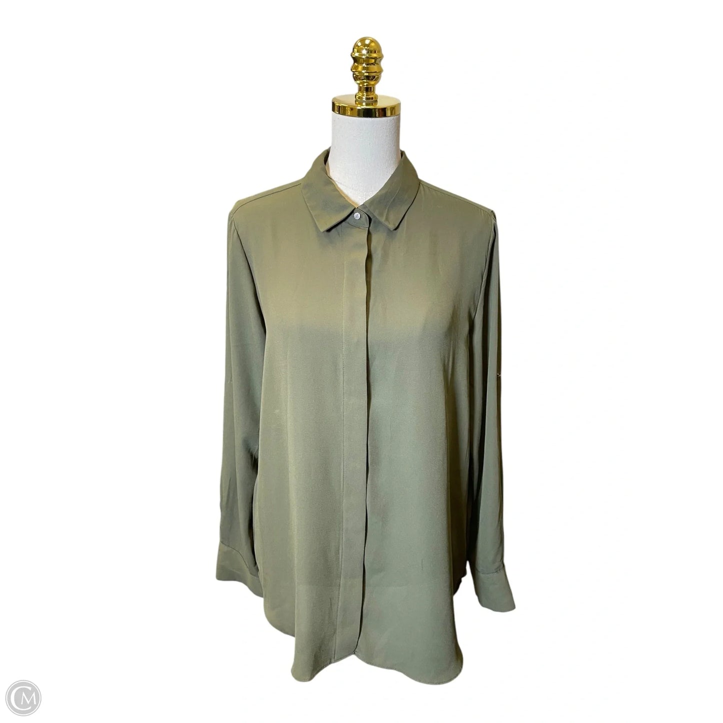 Blouse Long Sleeve By Mossimo In Green, Size: Xl