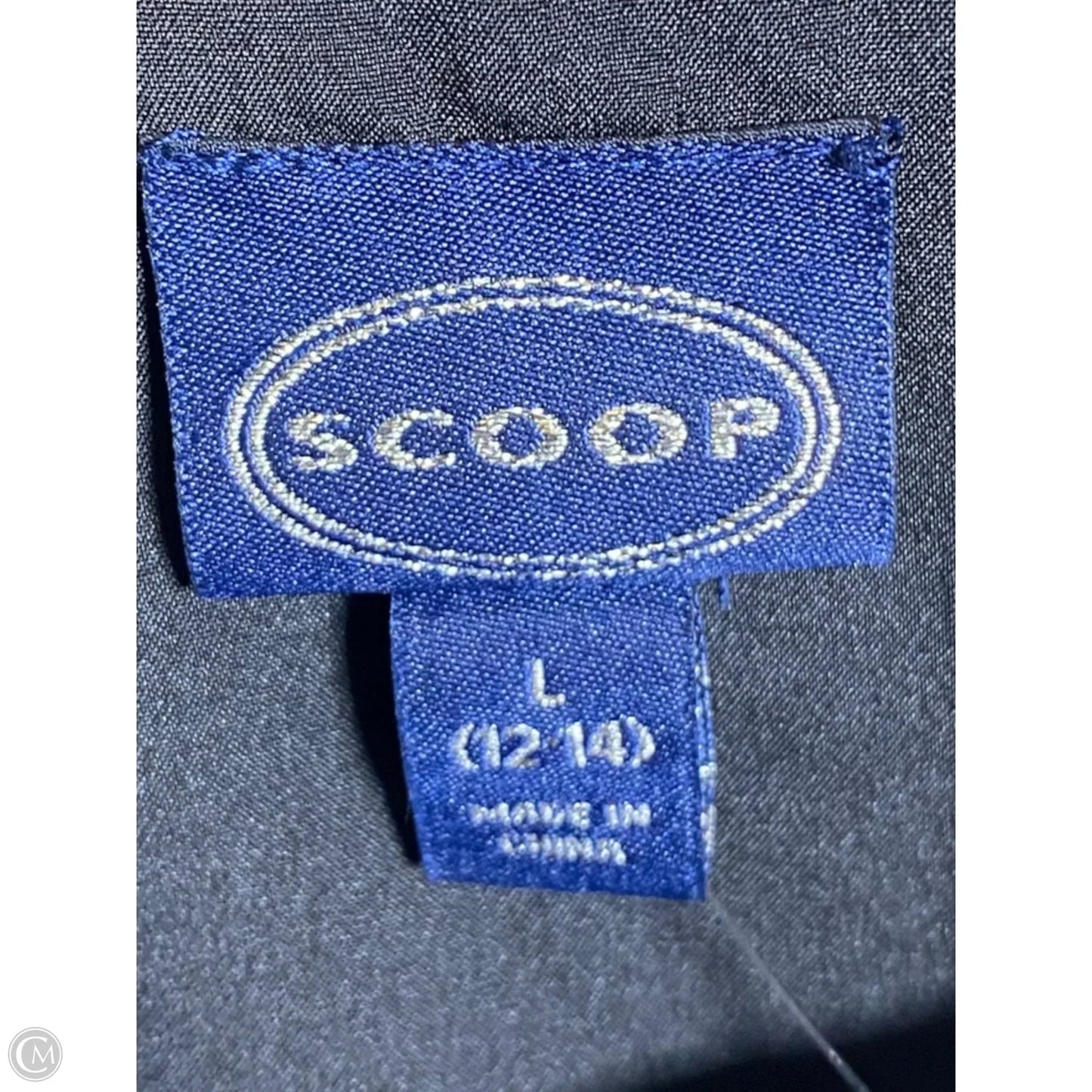 Blouse Sleeveless By Scoop In Black, Size: L
