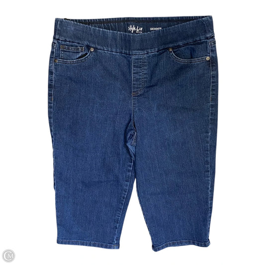 Capris By Style And Company In Blue Denim, Size: L